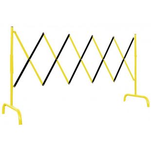 Bariera harmonijkowa nożycowa | zapora drogowa rozsuwana, czarno-żółta